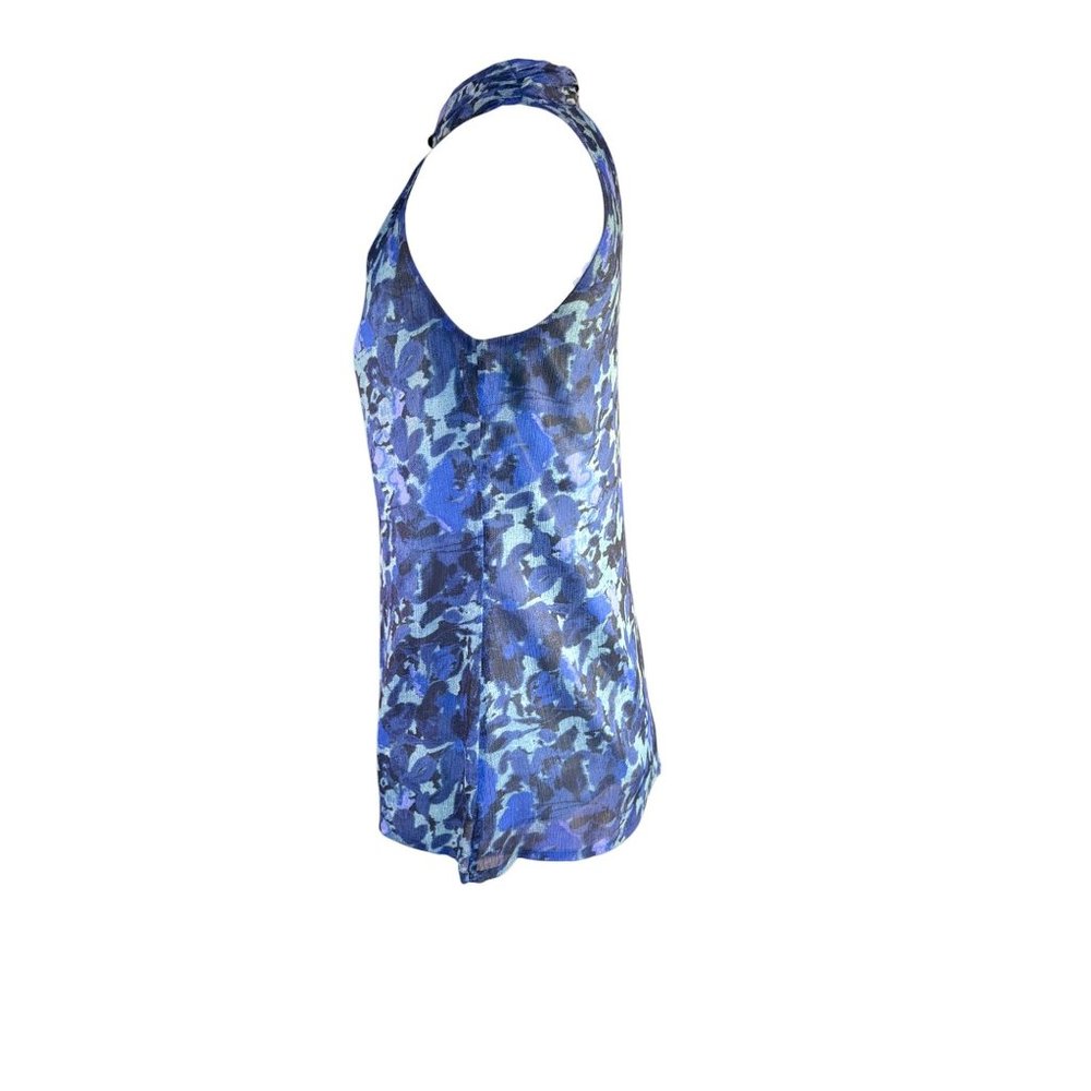 Banana Republic Blue Sleeveless Blouse Petite Women Size 00 - Picture 7 of 9